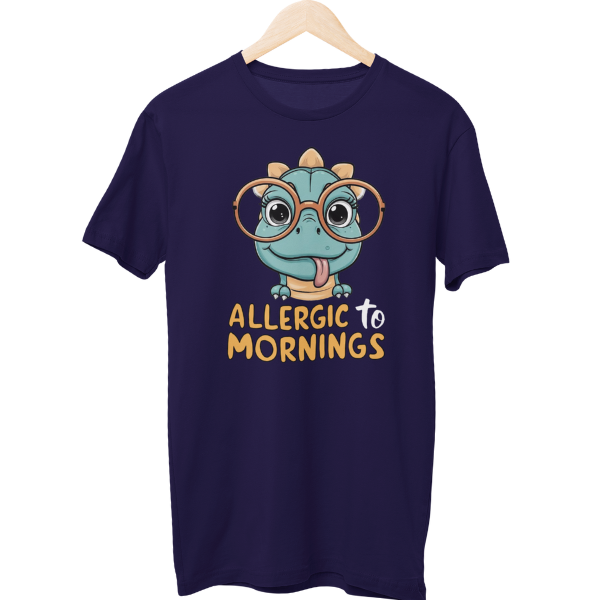 Allergic To Mornings Unisex Regular T-Shirt
