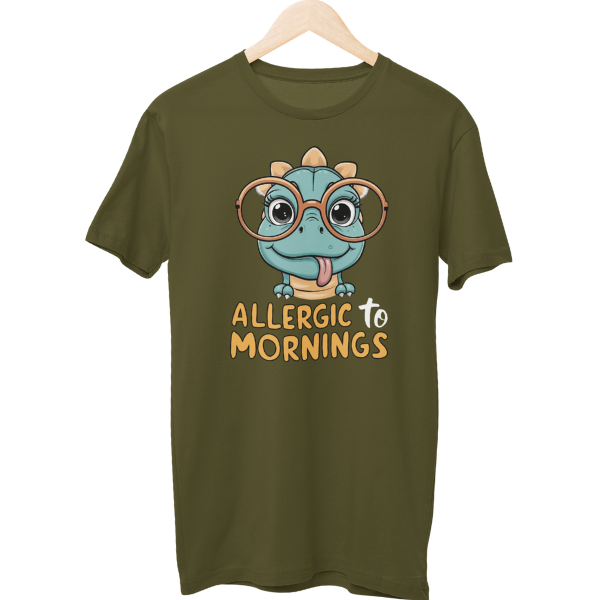 Allergic To Mornings Unisex Regular T-Shirt