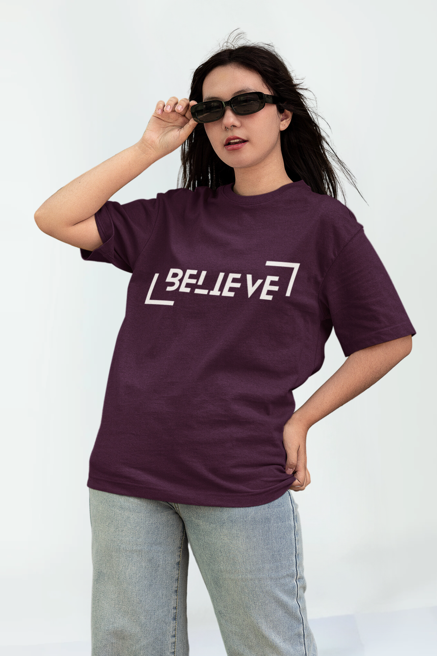 Wine Believe Unisex Oversized T-shirt