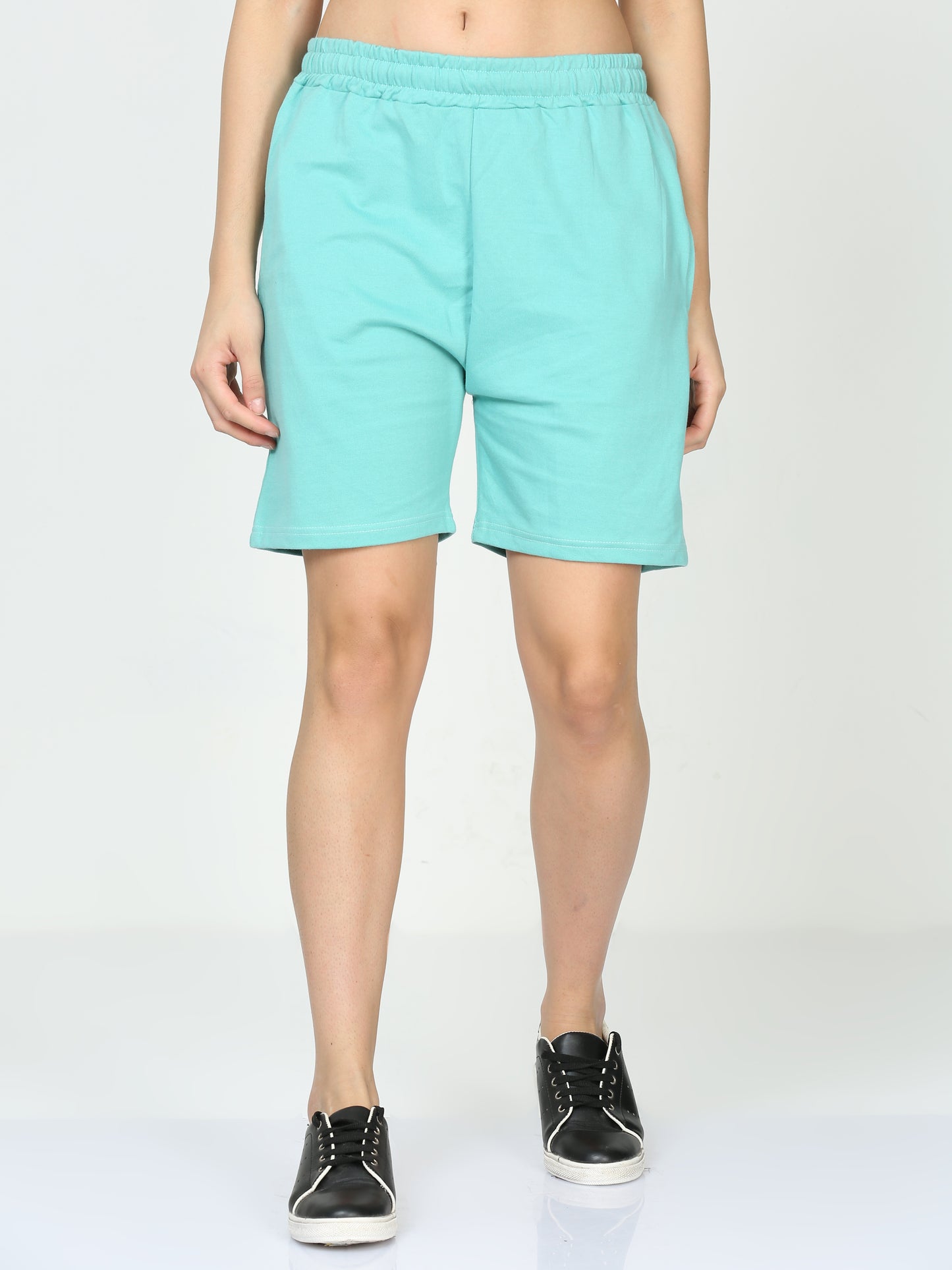 Petrol Green Solid Premium Unisex Shorts