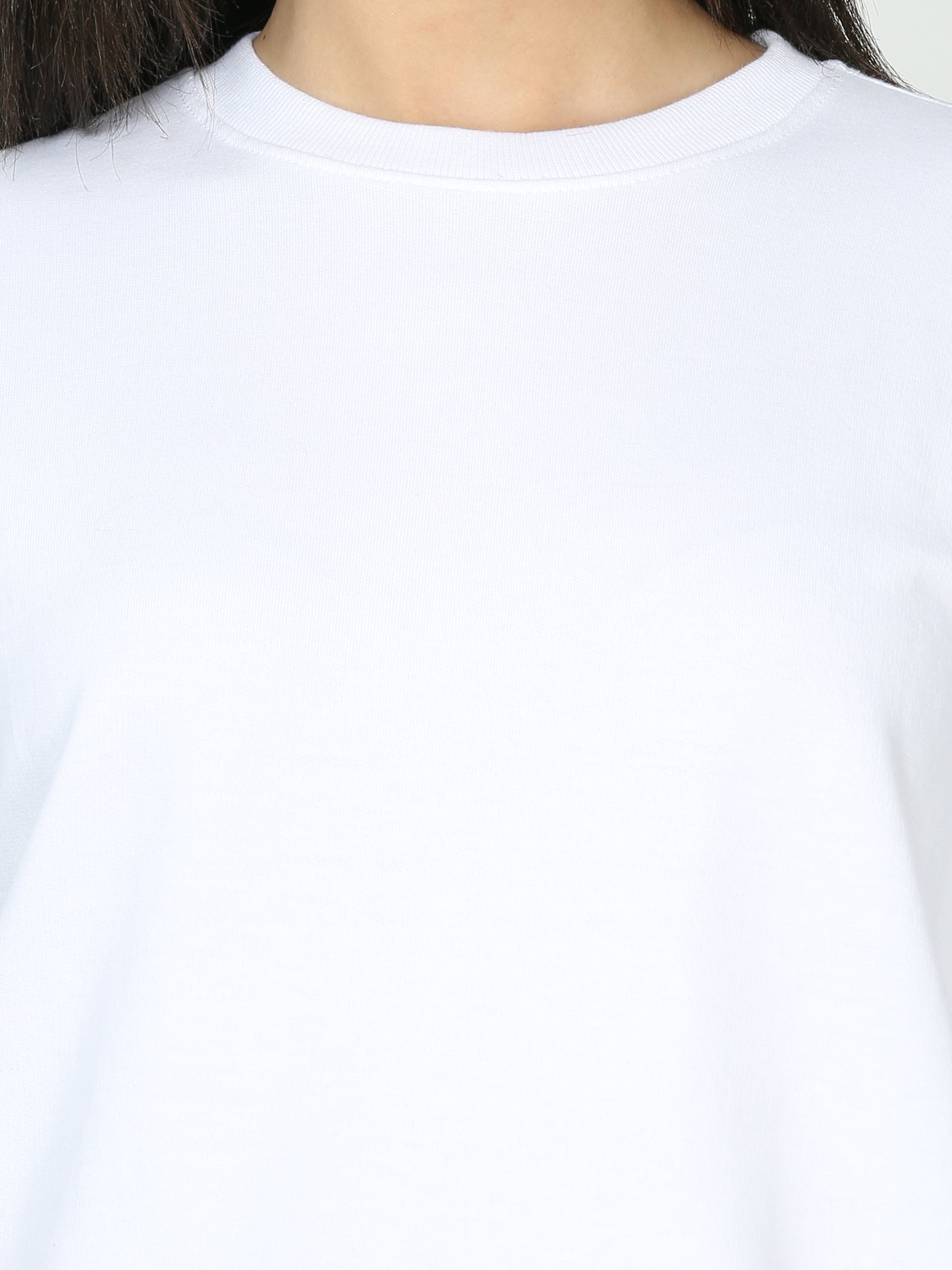 White Solid Premium Unisex Oversized T-Shirt