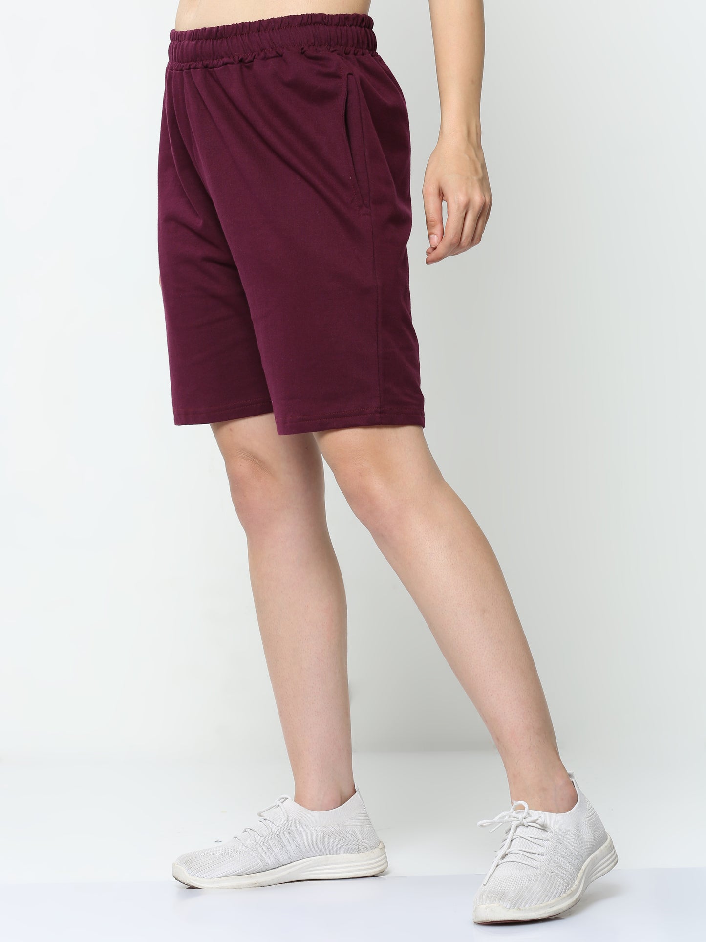 Wine Solid Premium Unisex Shorts