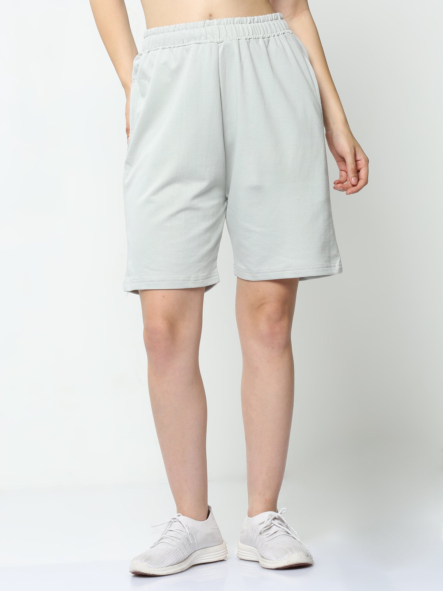 Storm Grey Solid Premium Unisex Shorts