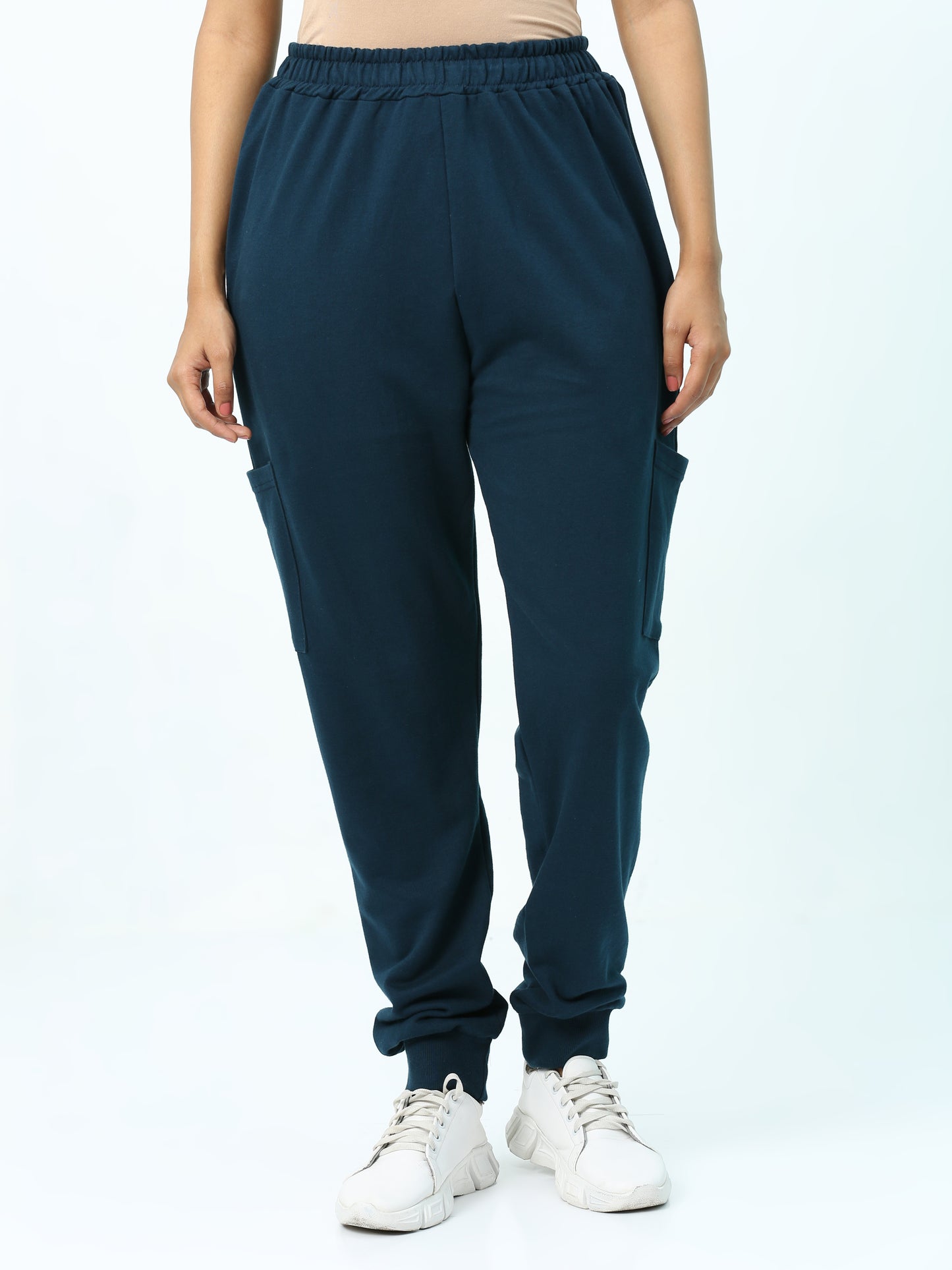 Turquoise Solid Premium Unisex Joggers