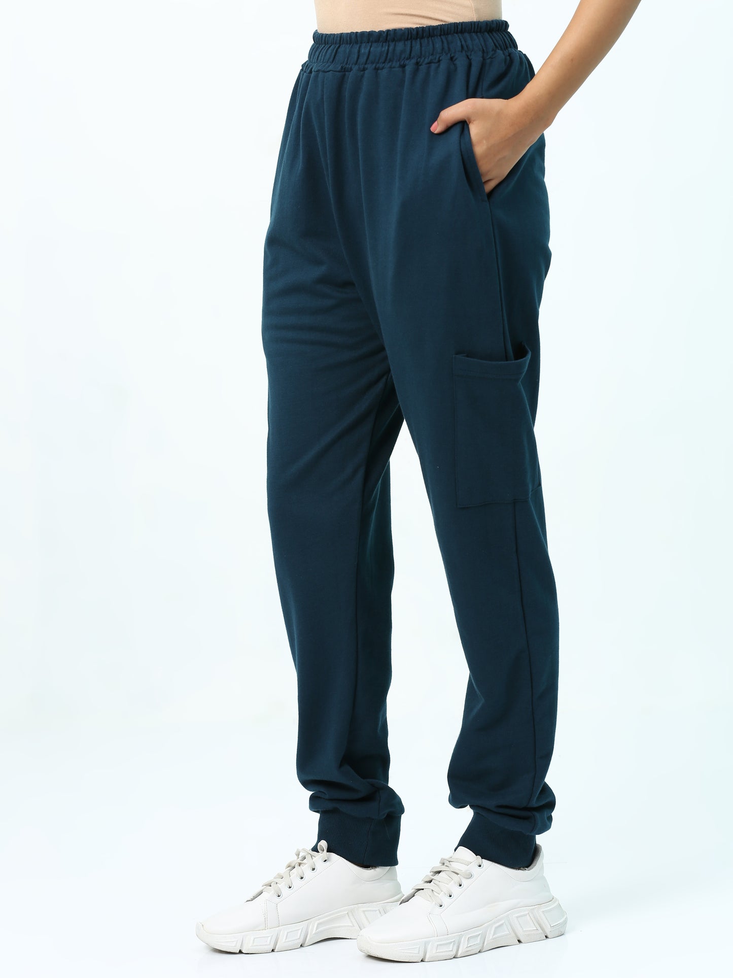 Turquoise Solid Premium Unisex Joggers