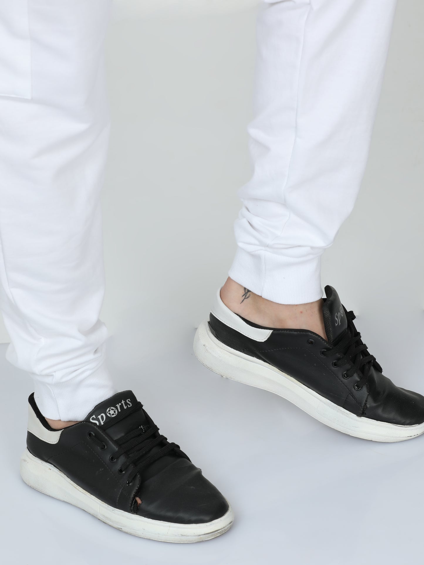 White Solid Premium Unisex Joggers