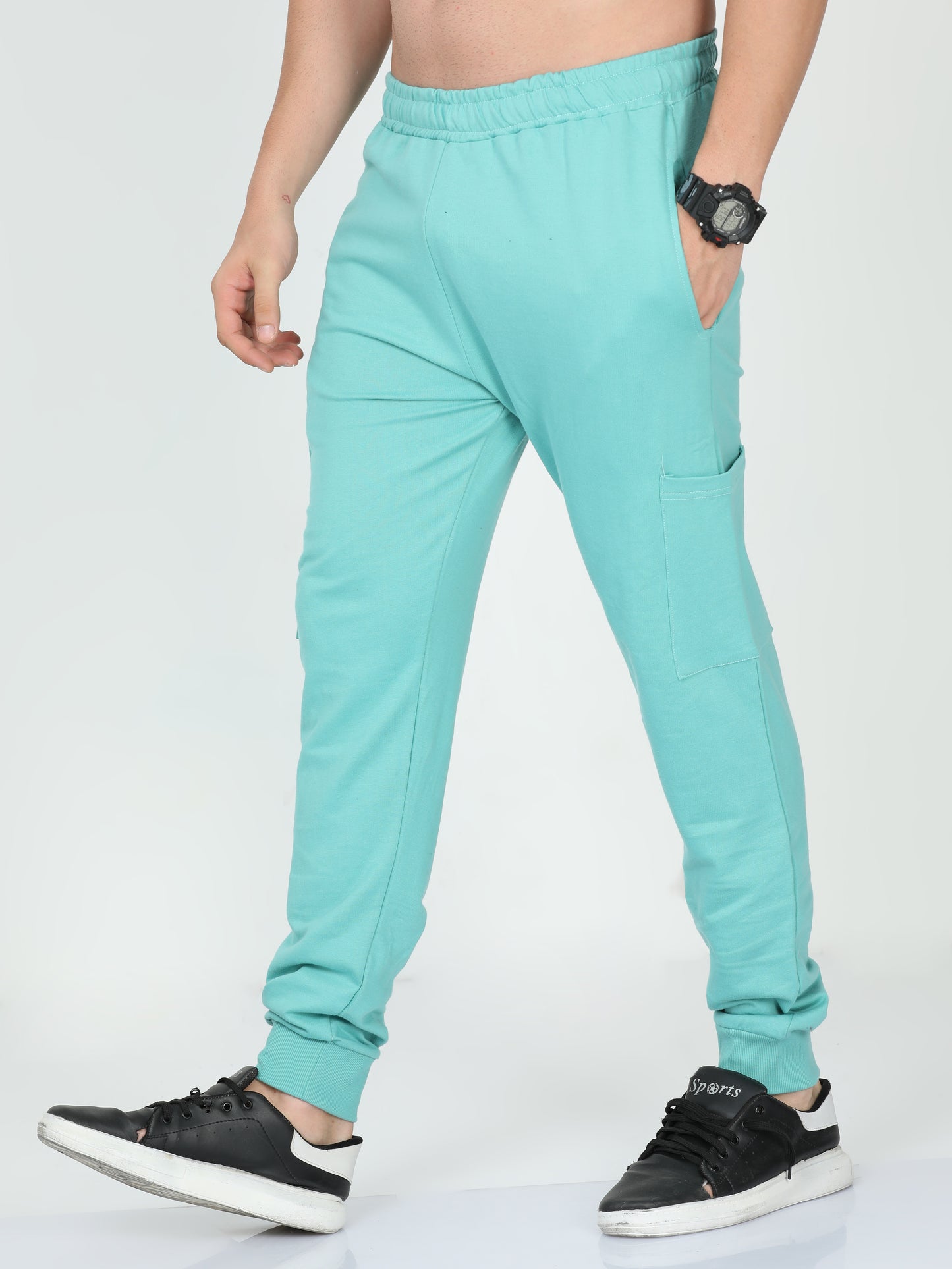 Petrol Green Solid Premium Unisex Joggers
