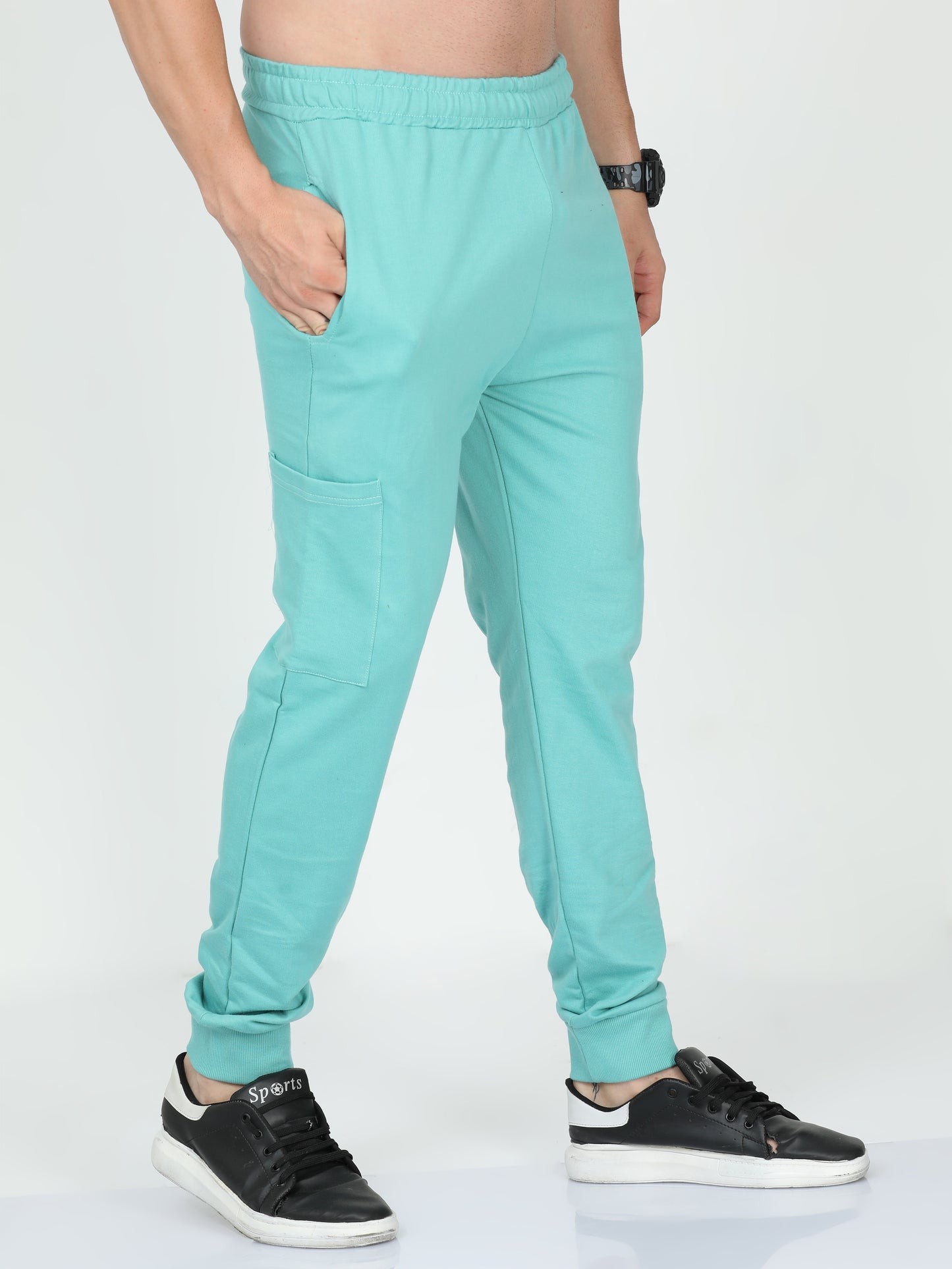 Petrol Green Solid Premium Unisex Joggers