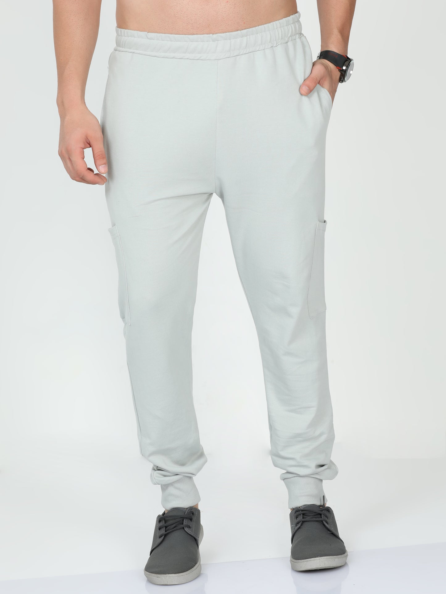 Storm Grey Solid Premium Unisex Joggers