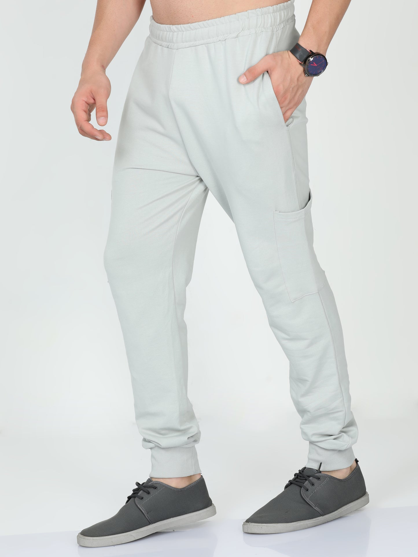 Storm Grey Solid Premium Unisex Joggers