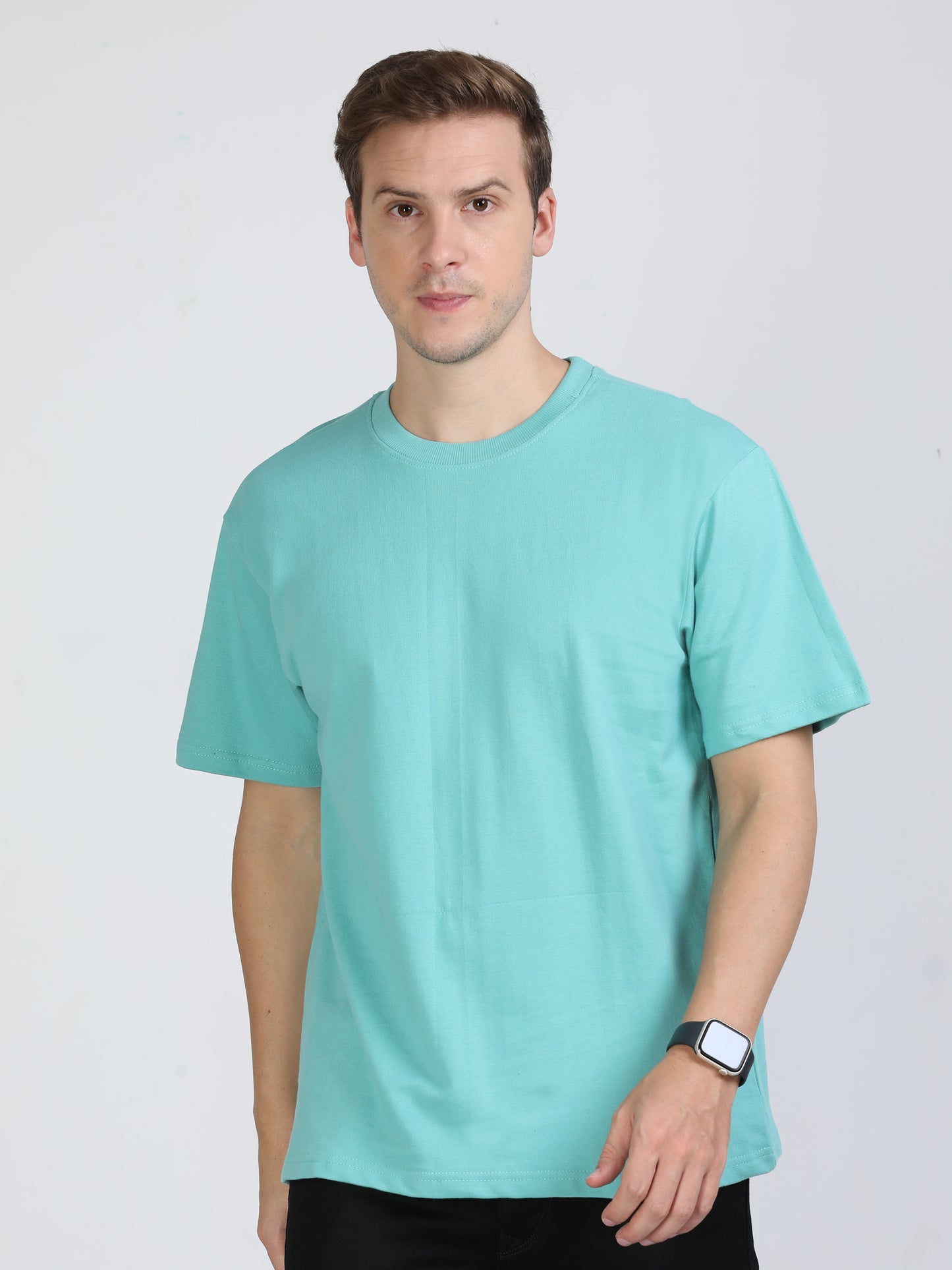 Petrol Green Solid Premium Oversized Unisex T-Shirt