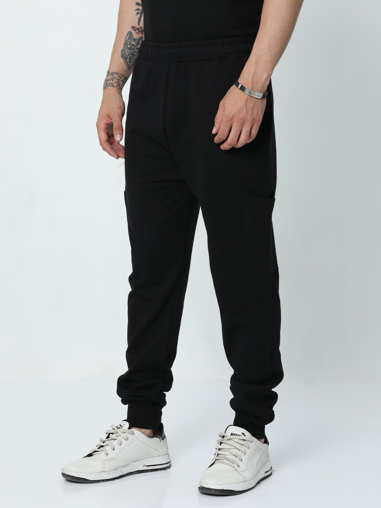 Black Solid Premium Unisex Joggers