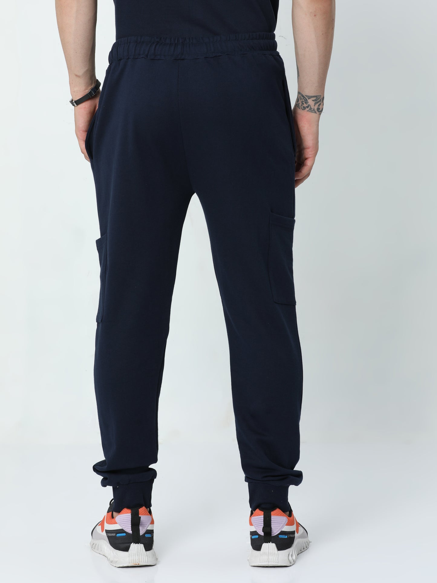 Navy Blue Solid Premium Unisex Joggers