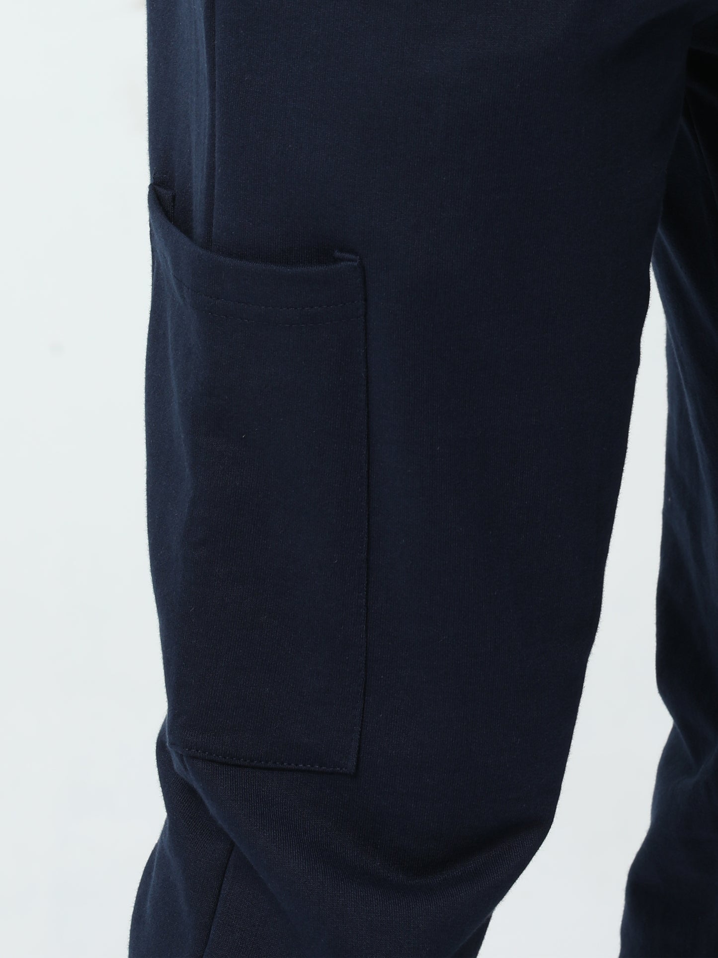 Navy Blue Solid Premium Unisex Joggers
