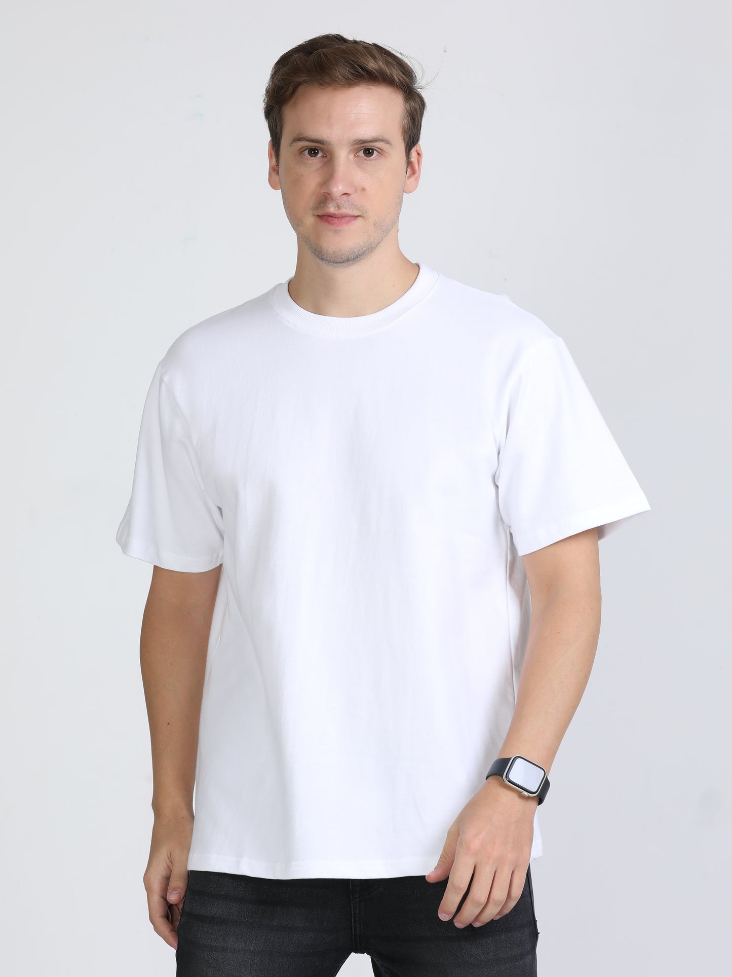 White Solid Premium Unisex Oversized T-Shirt