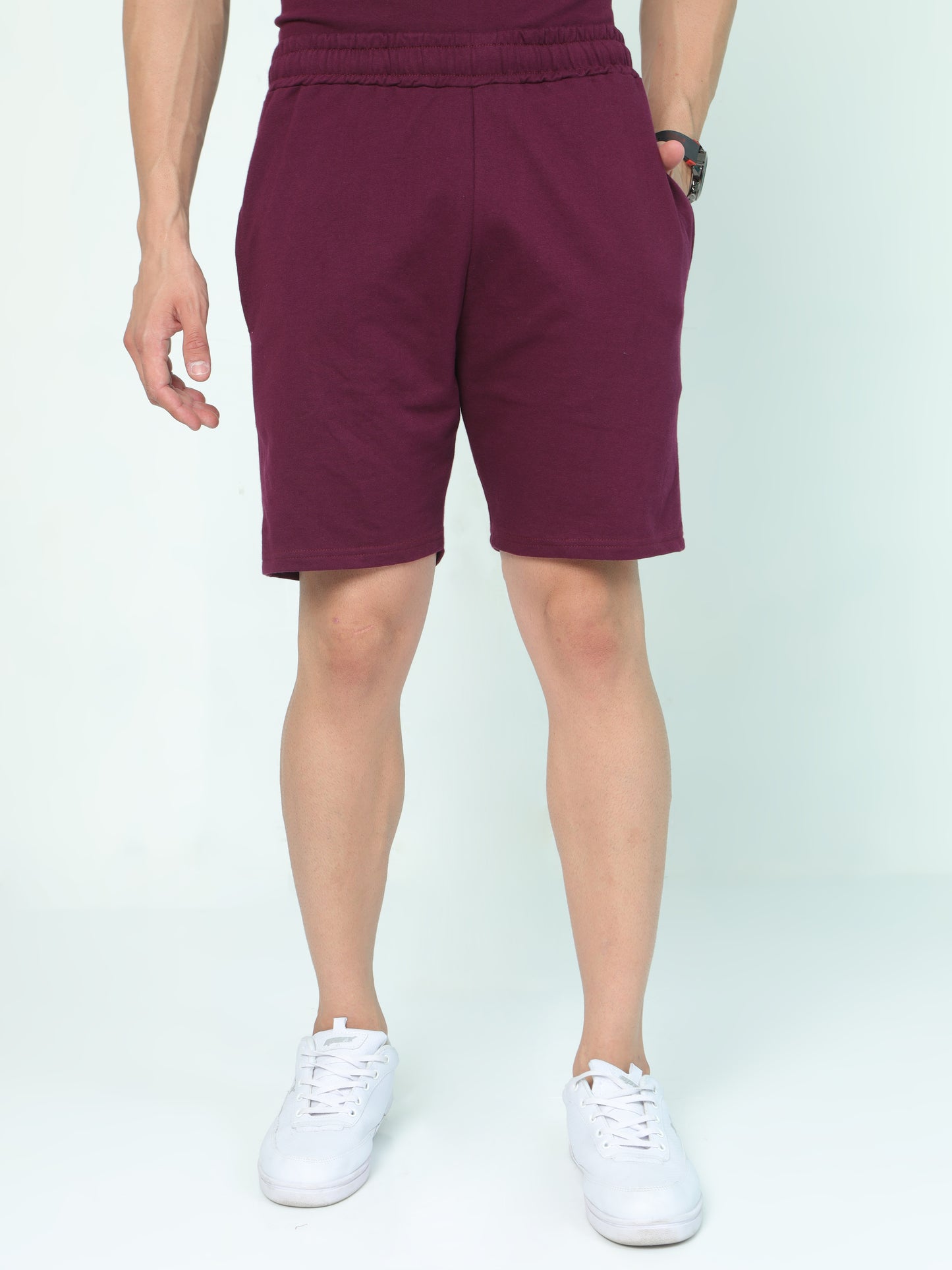 Wine Solid Premium Unisex Shorts