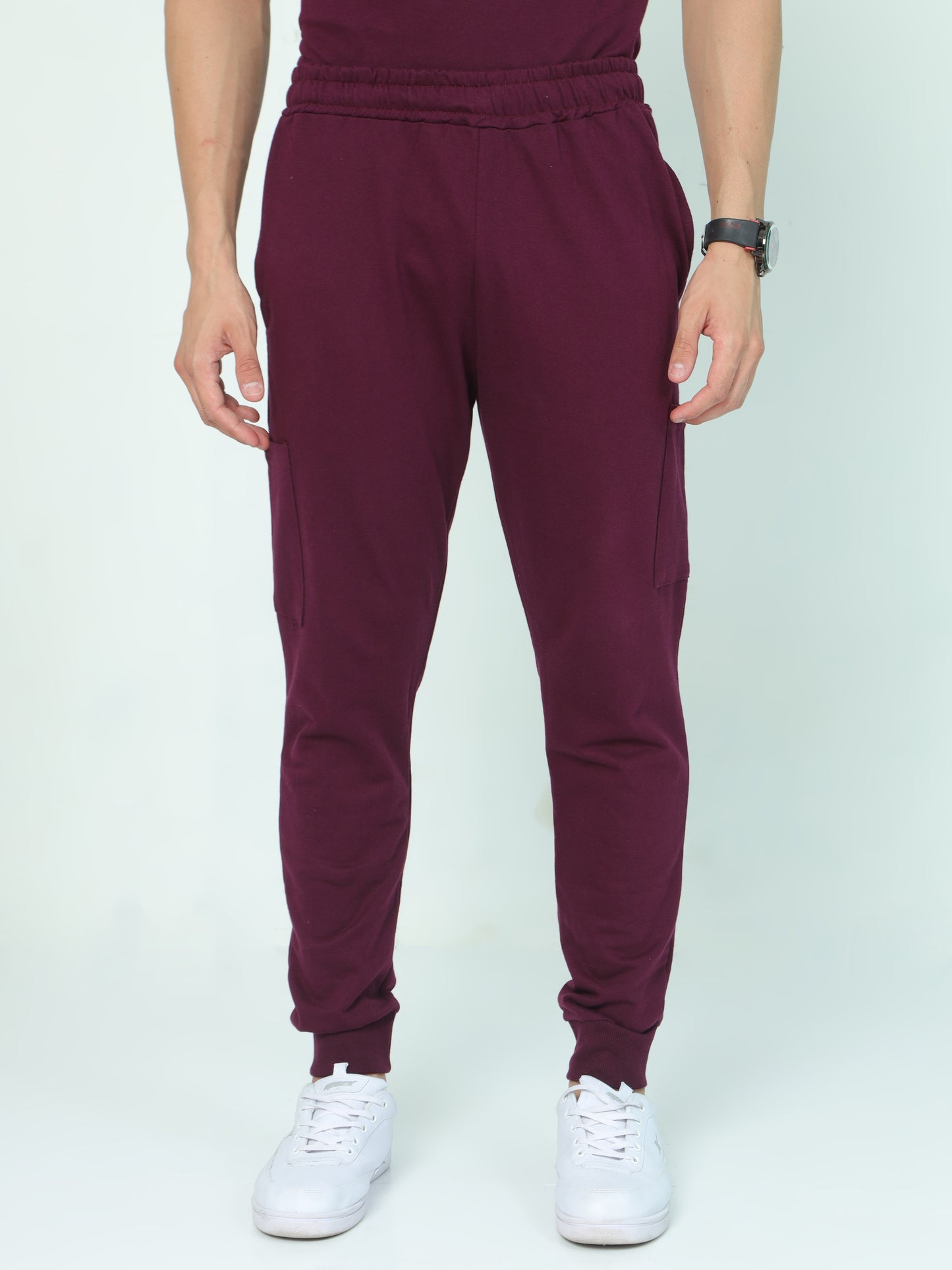Wine Solid Premium Unisex Joggers