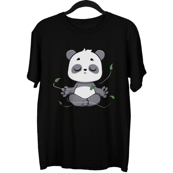 Meditating Panda Yoga Unisex Oversized T-Shirt