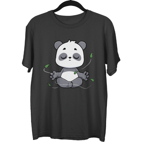 Meditating Panda Yoga Unisex Oversized T-Shirt