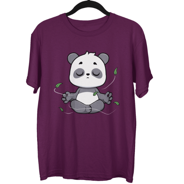Meditating Panda Yoga Unisex Oversized T-Shirt