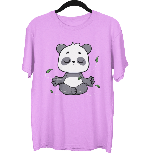 Meditating Panda Yoga Unisex Oversized T-Shirt