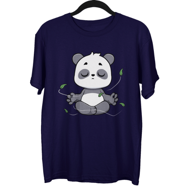 Meditating Panda Yoga Unisex Oversized T-Shirt