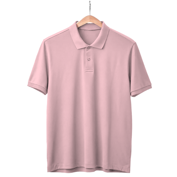 Light Pink Polo Neck T-Shirt