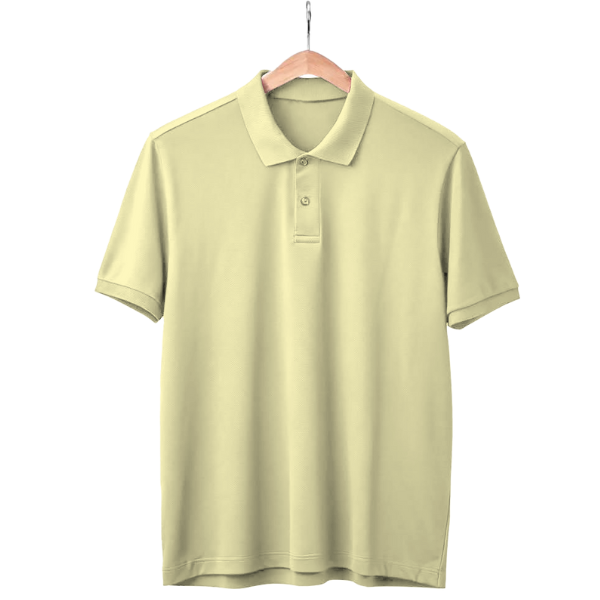 Lemon Yellow Polo Neck T-Shirt