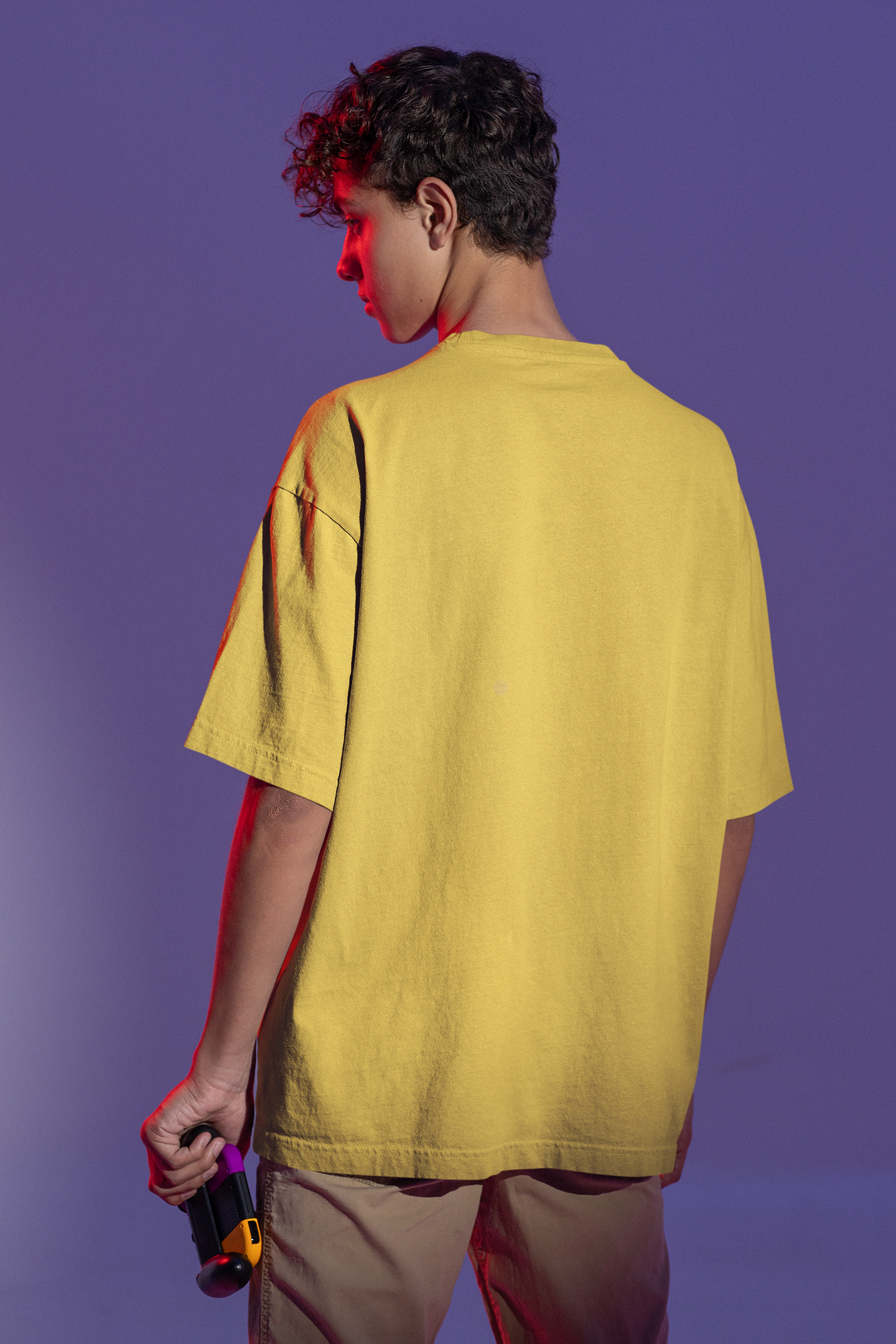 Mustard Solid Oversized Unisex T-Shirt