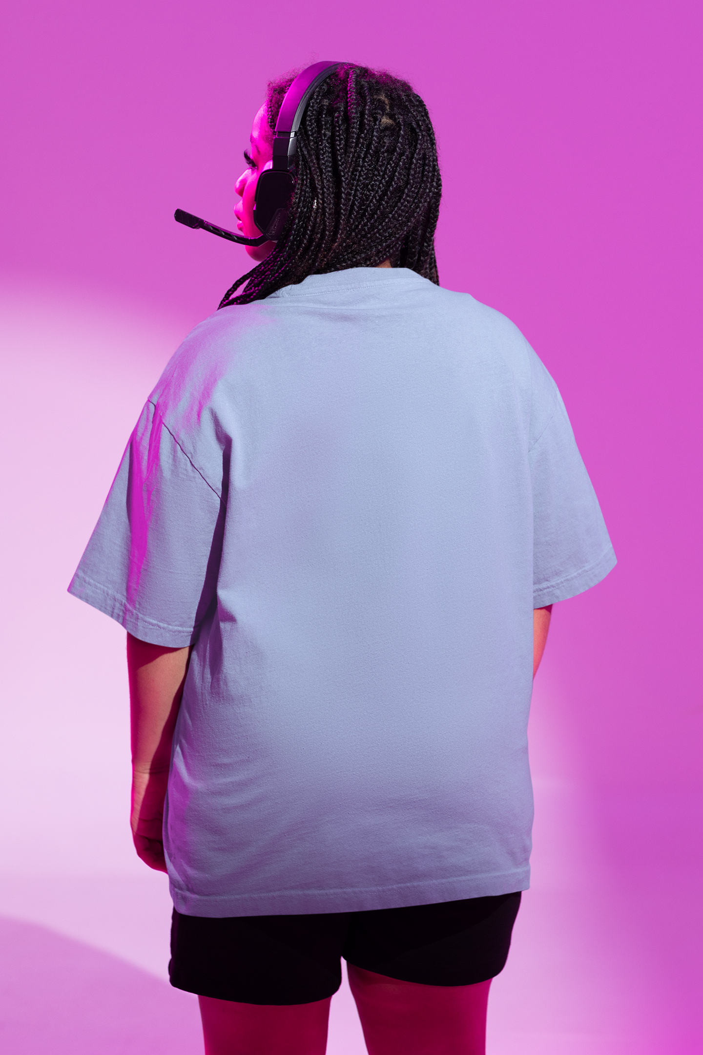 Powder Blue Solid Oversized Unisex T-Shirt
