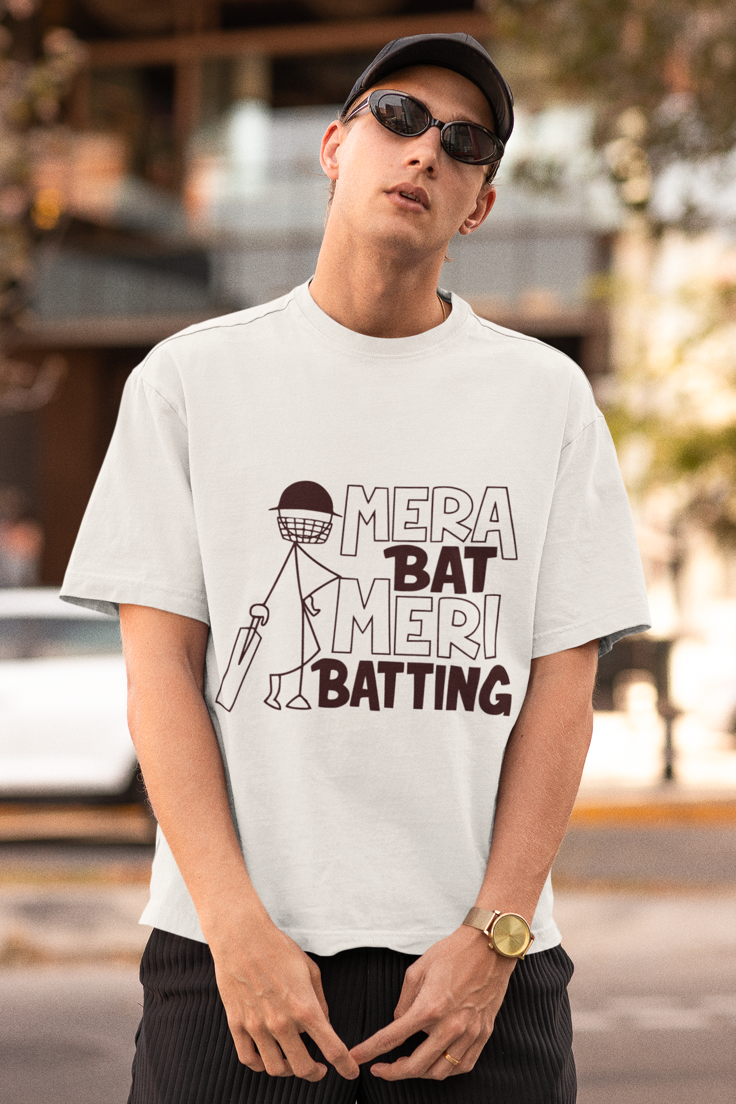 Mera Bat Meri Batting Unisex Oversized T-Shirt