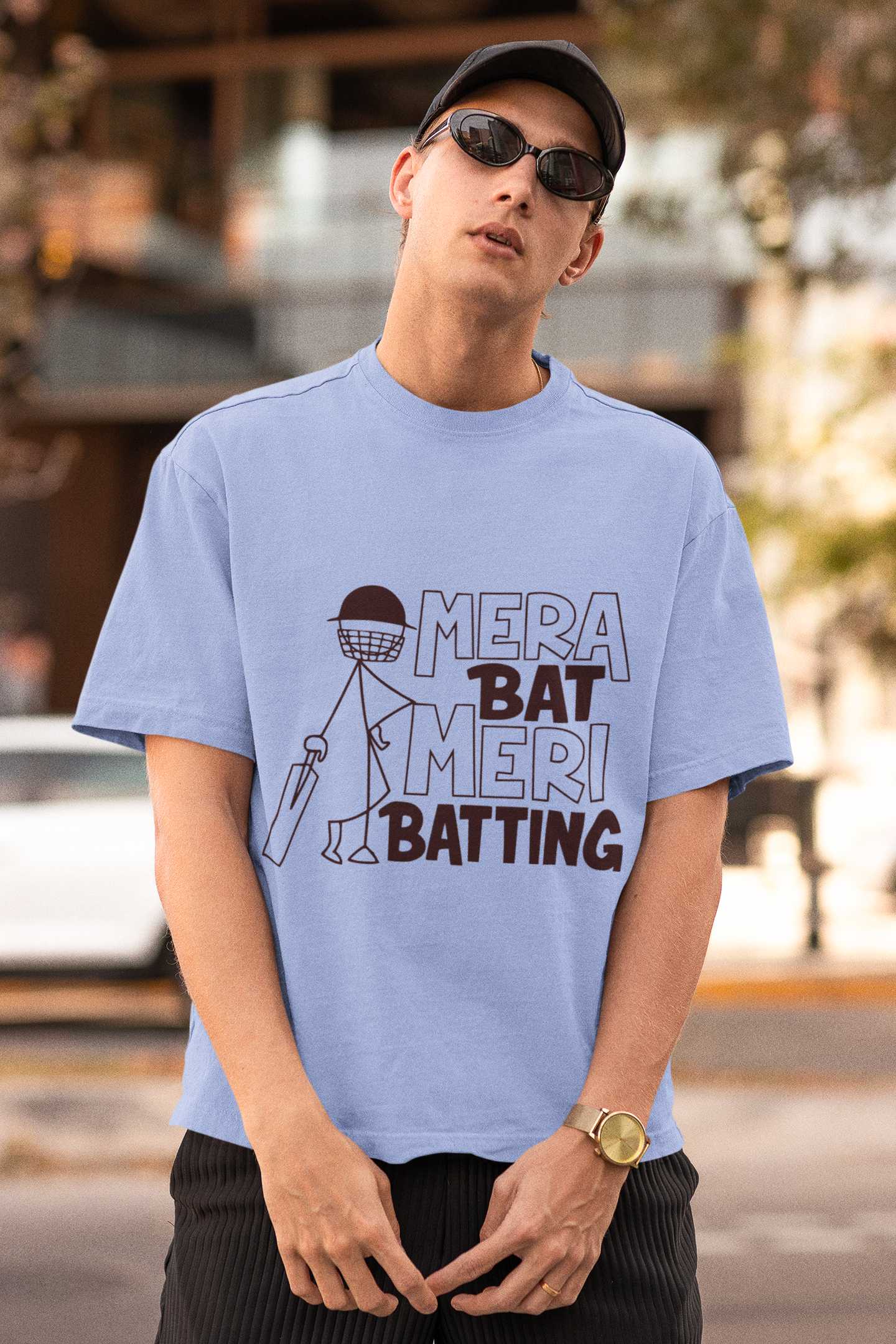 Mera Bat Meri Batting Unisex Oversized T-Shirt
