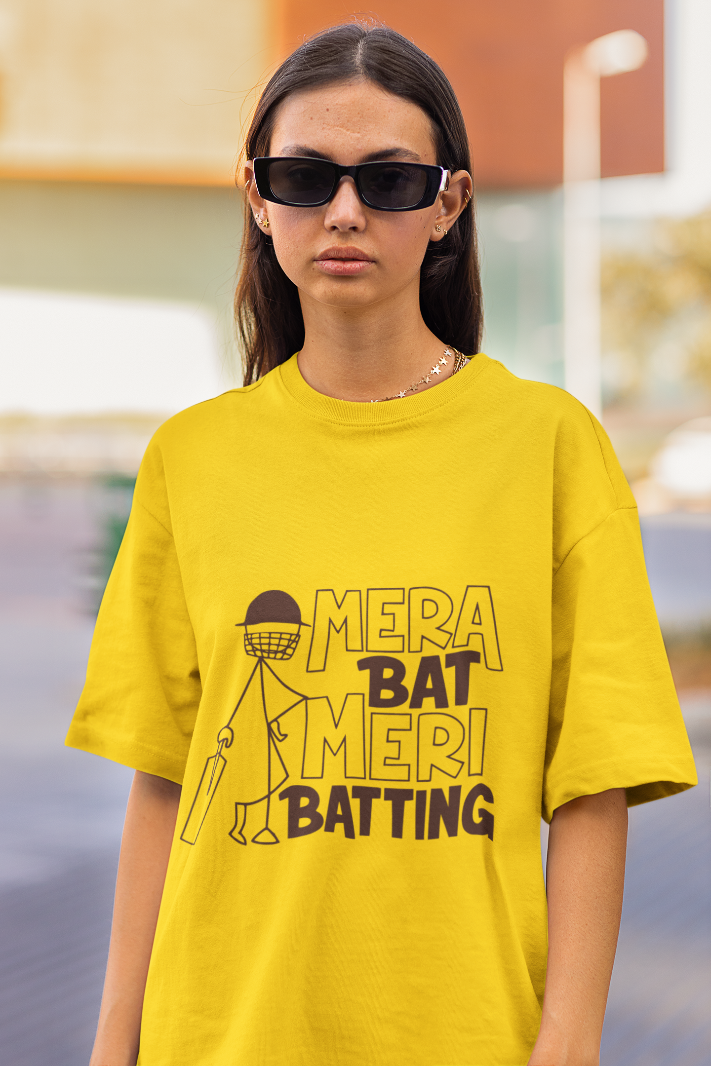 Mera Bat Meri Batting Unisex Oversized T-Shirt