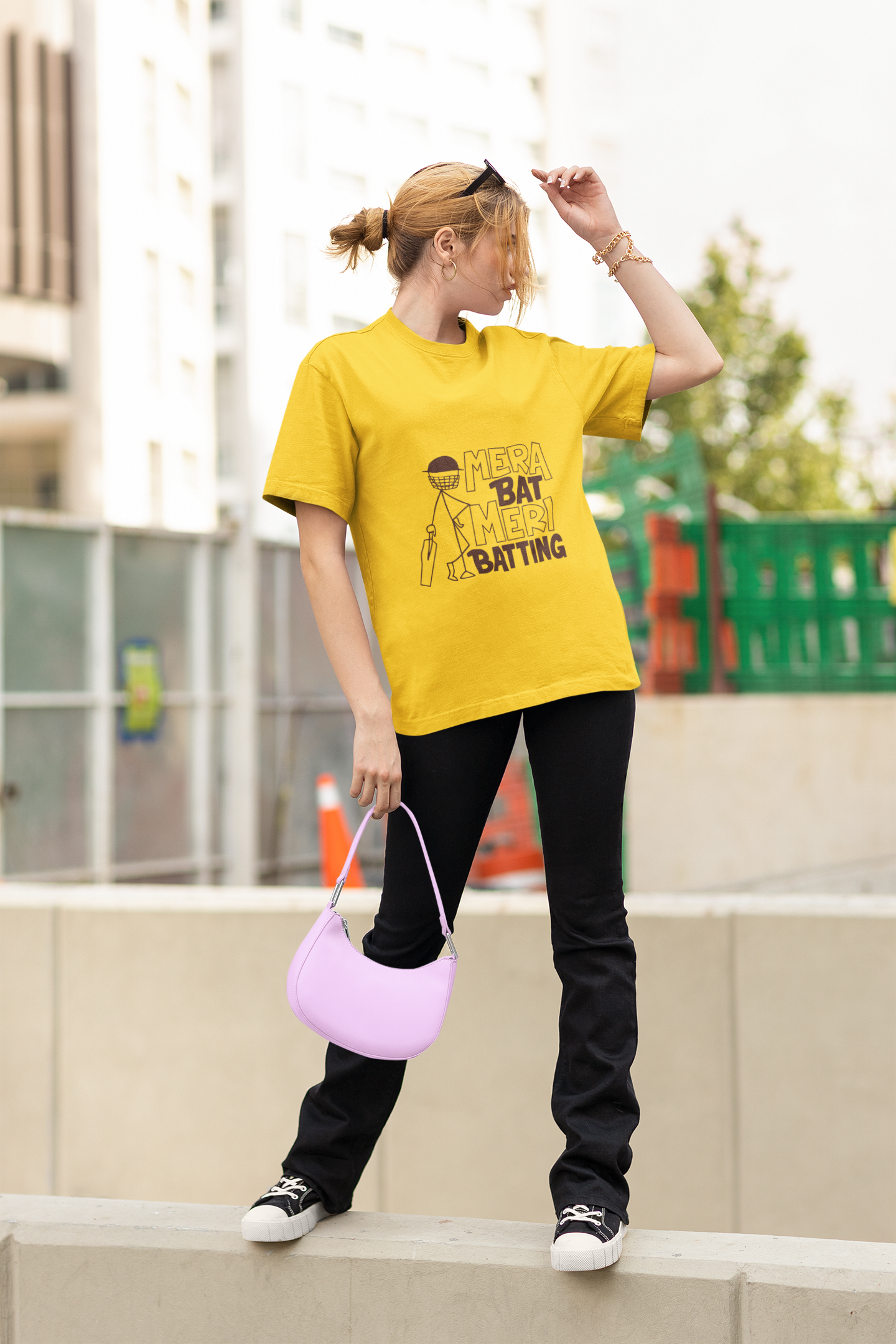 Mera Bat Meri Batting Unisex Oversized T-Shirt