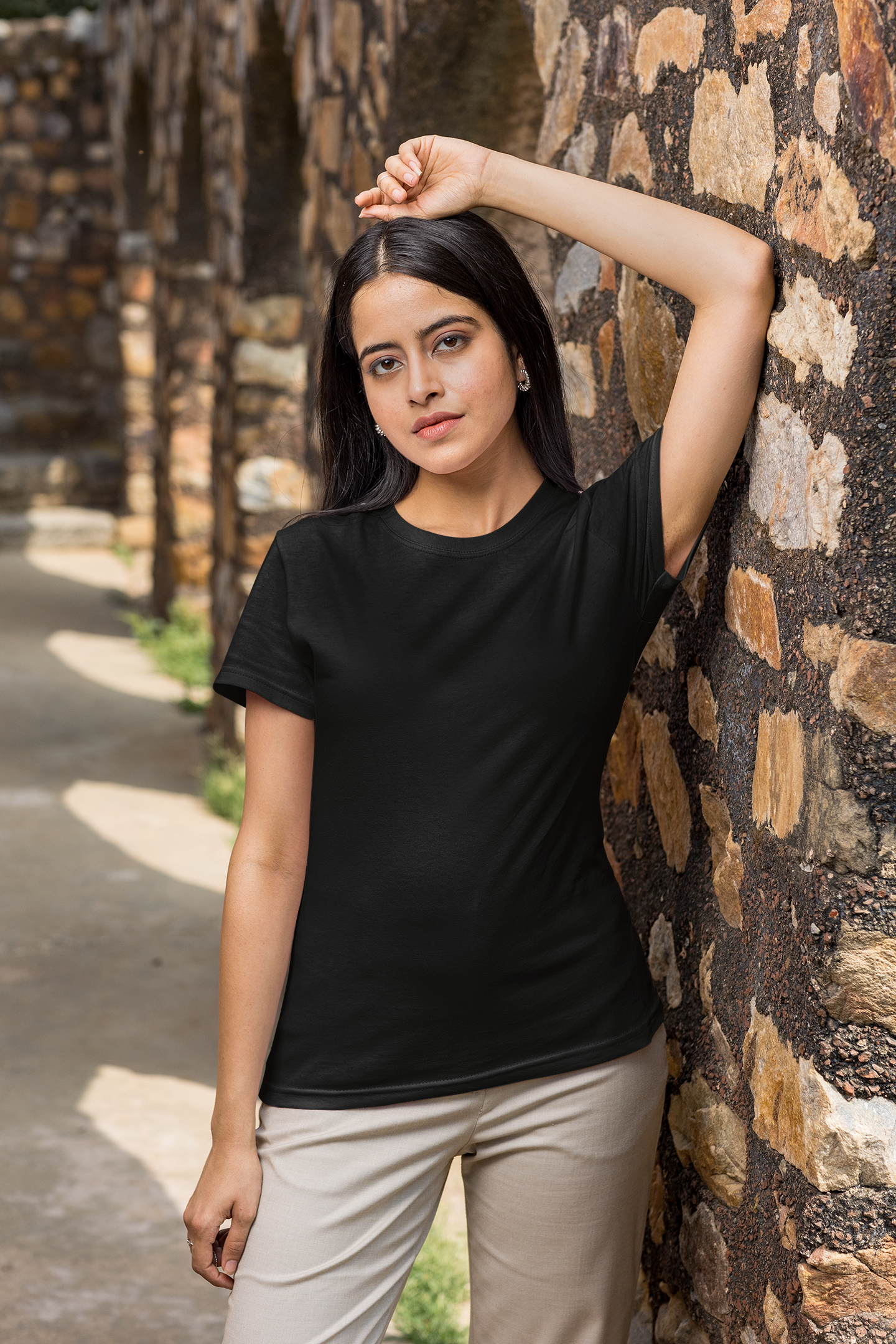 Black Solid Regular Unisex T-Shirt