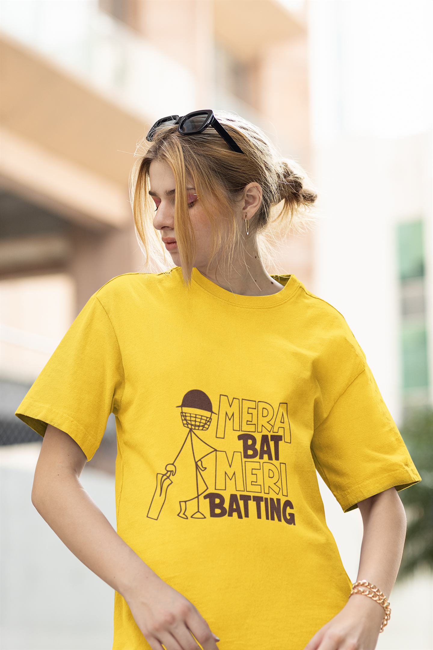 Mera Bat Meri Batting Unisex Oversized T-Shirt