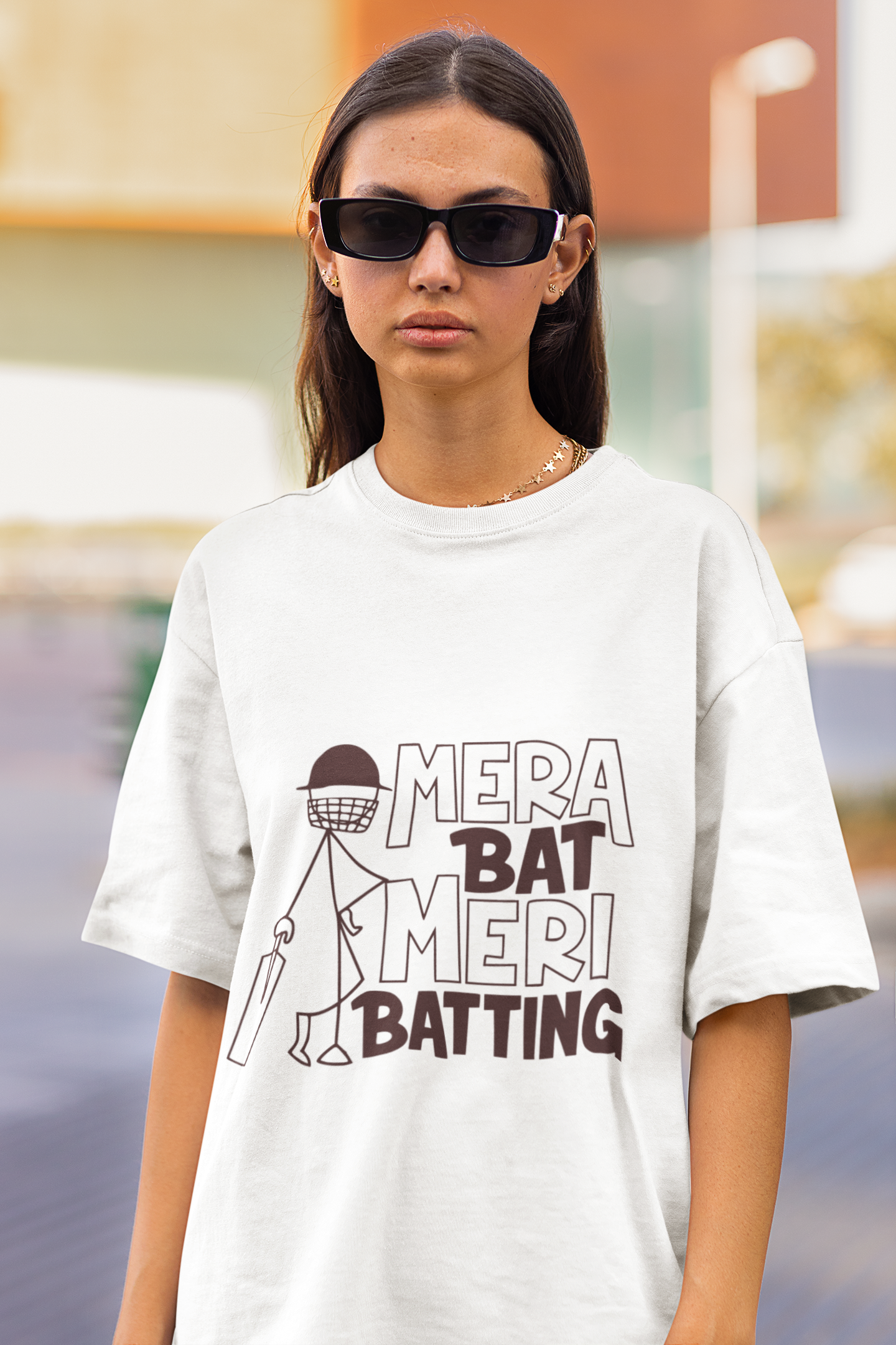 Mera Bat Meri Batting Unisex Oversized T-Shirt