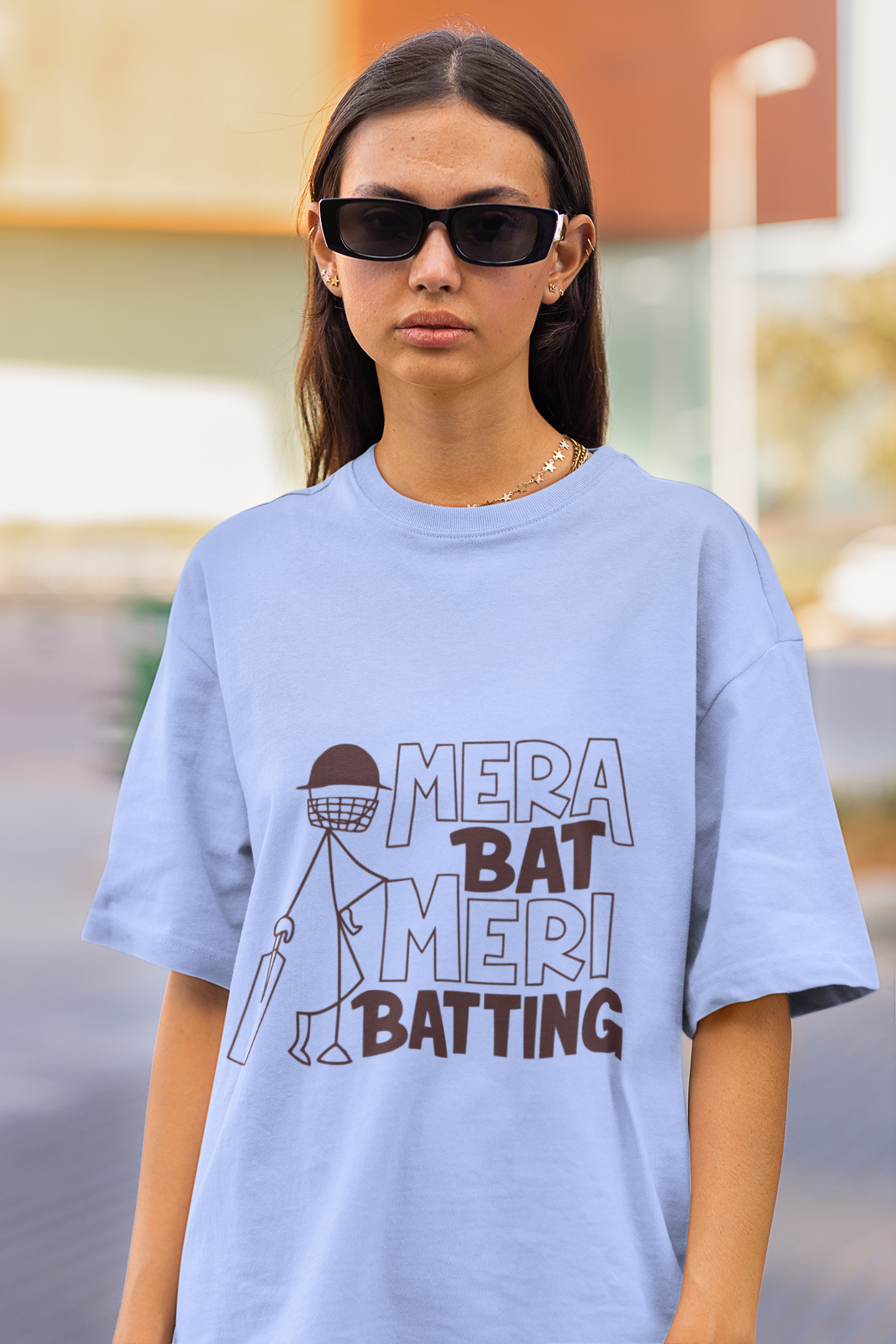Mera Bat Meri Batting Unisex Oversized T-Shirt