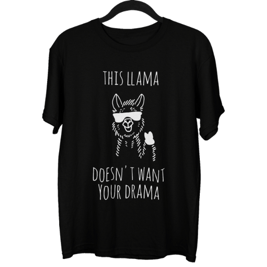 Llama Doesn't Want Your Drama Unisex Oversized T-shirt