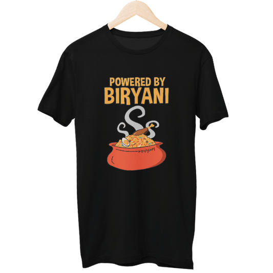 Powered By Biryani Food Unisex Regular T-Shirt