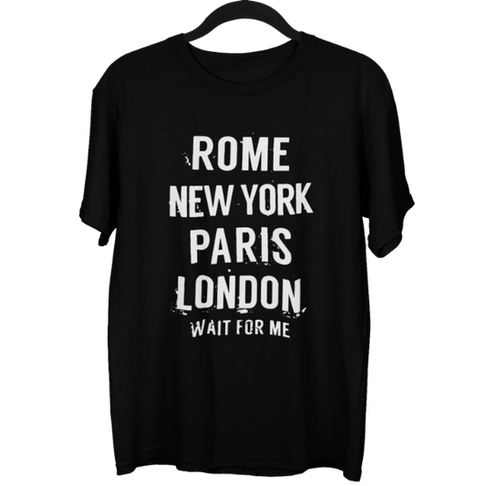 Rome London Paris Travel Unisex Oversized T-shirt