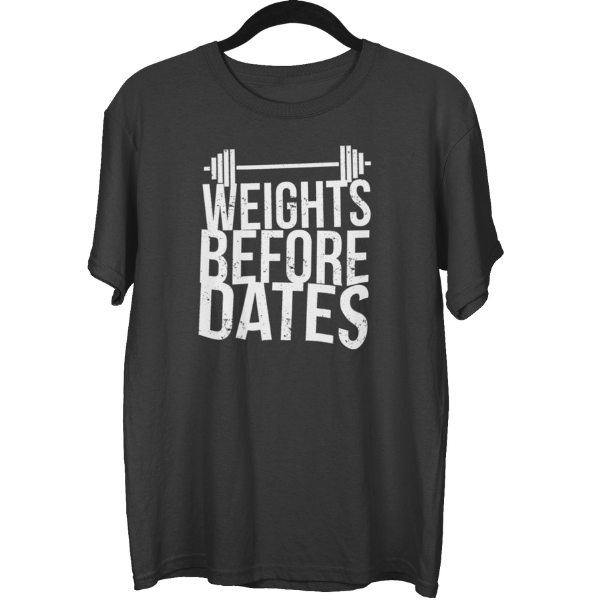 Weights Before Dates Gym Unisex Oversized T-shirt