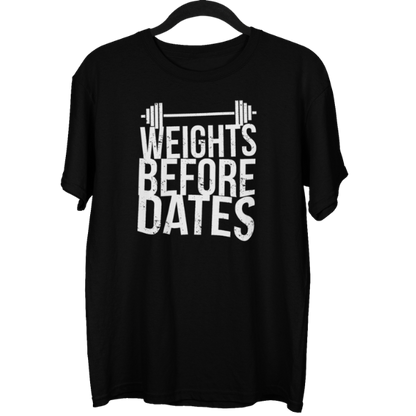 Weights Before Dates Gym Unisex Oversized T-shirt