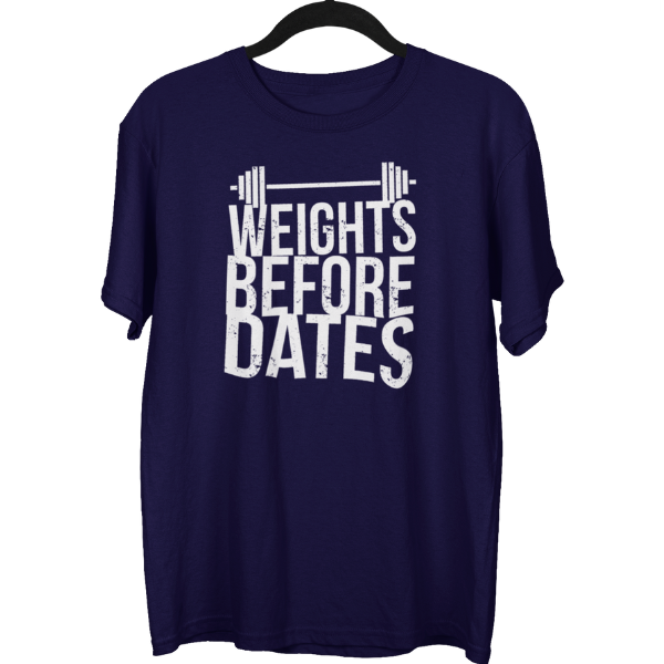 Weights Before Dates Gym Unisex Oversized T-shirt