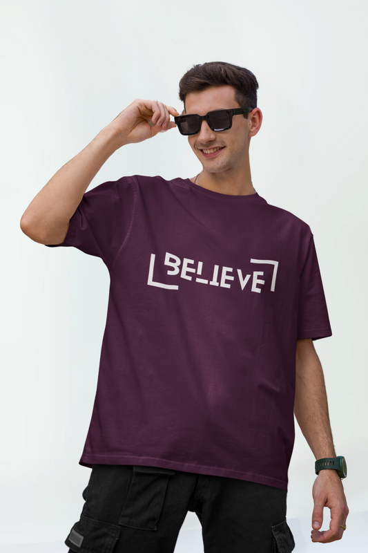 Wine Believe Unisex Oversized T-shirt