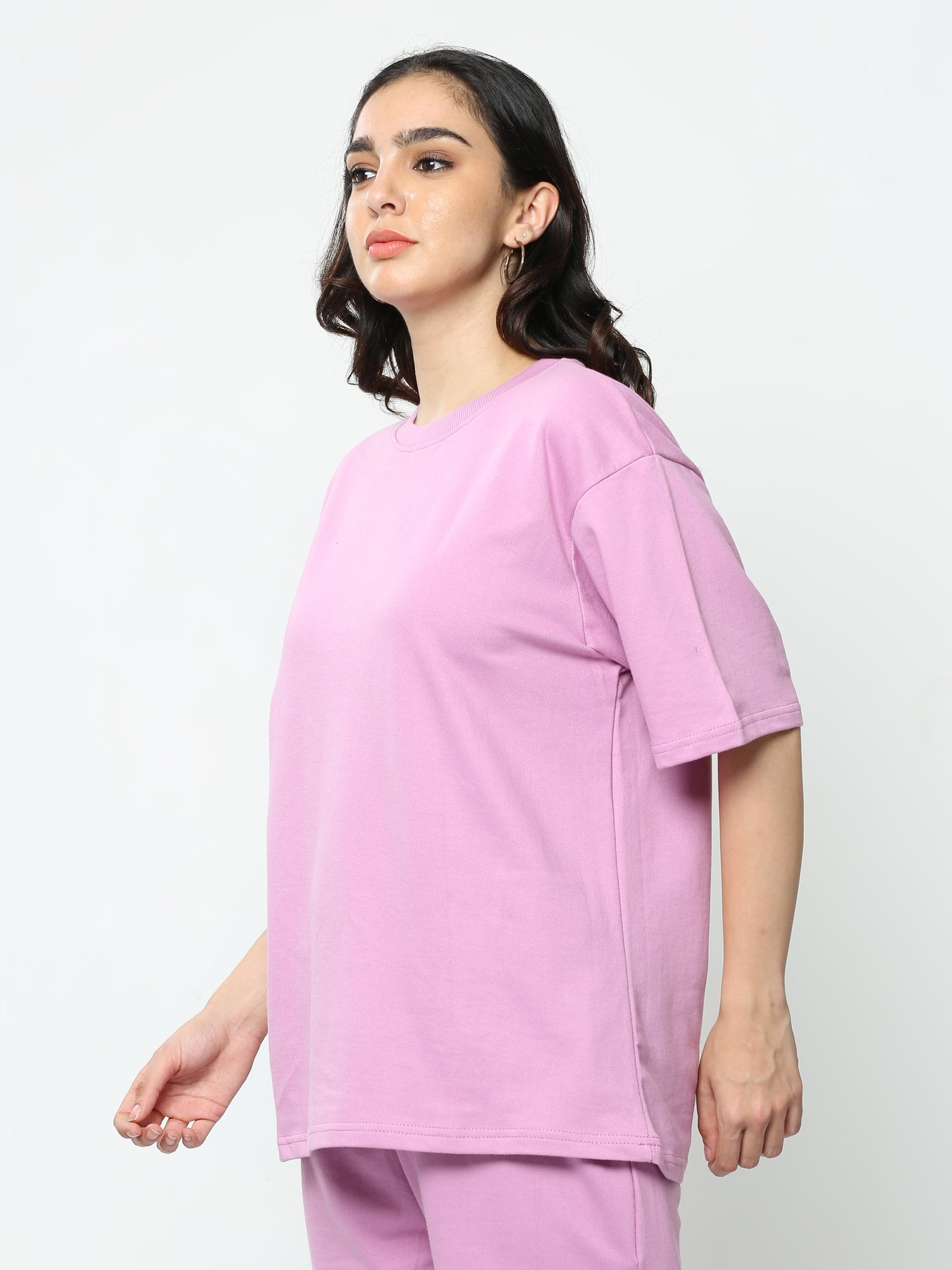 Lavender Solid Premium Oversized Unisex T-Shirt