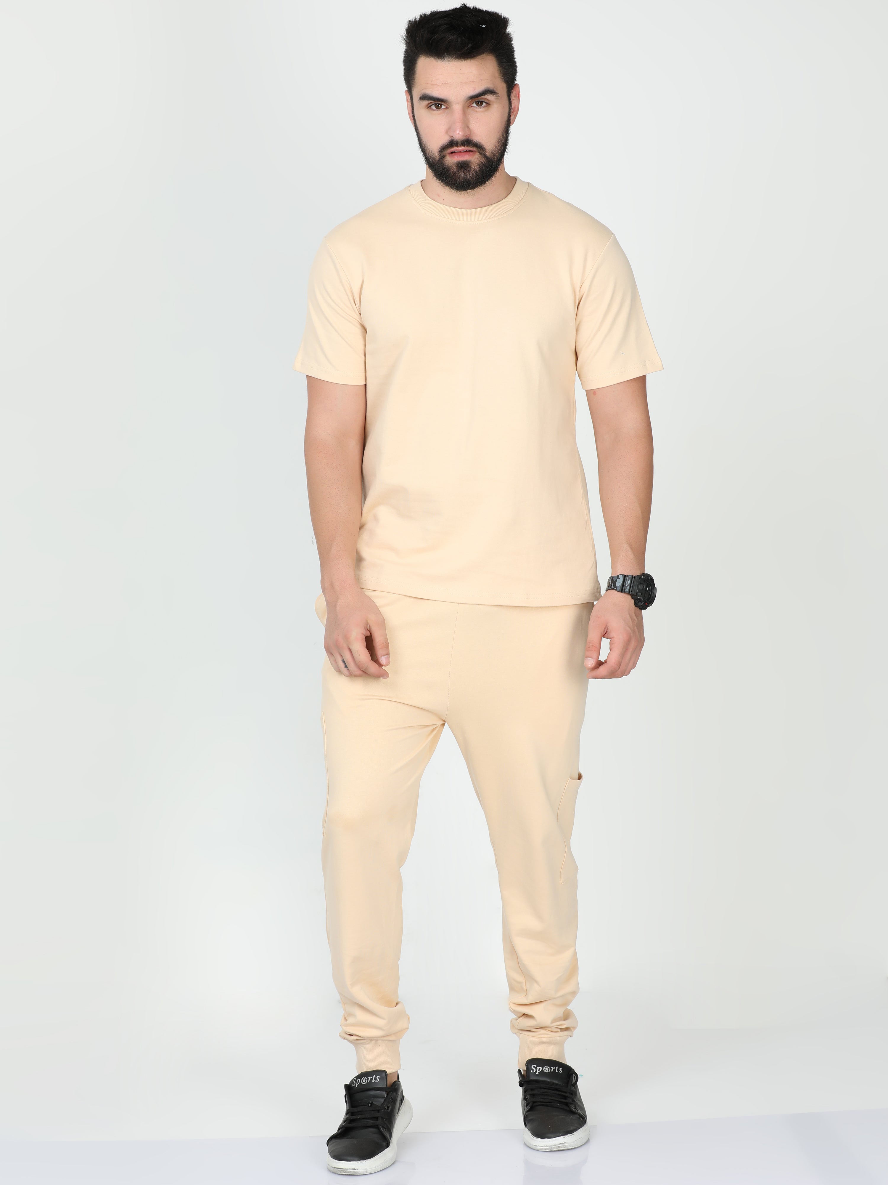 Jogger set online beige