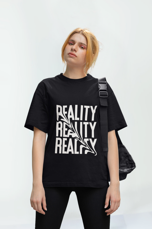 Black Reality Unisex Oversized T-Shirt