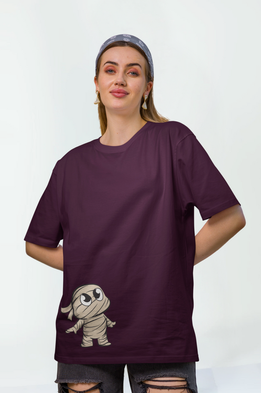 Wine Mummy Unisex Oversized T-Shirt