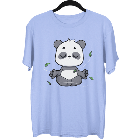 Meditating Panda Yoga Unisex Oversized T-Shirt